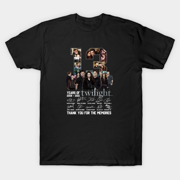 13 Years Of The Twilight Saga Signature T-Shirt by Stephensb Dominikn